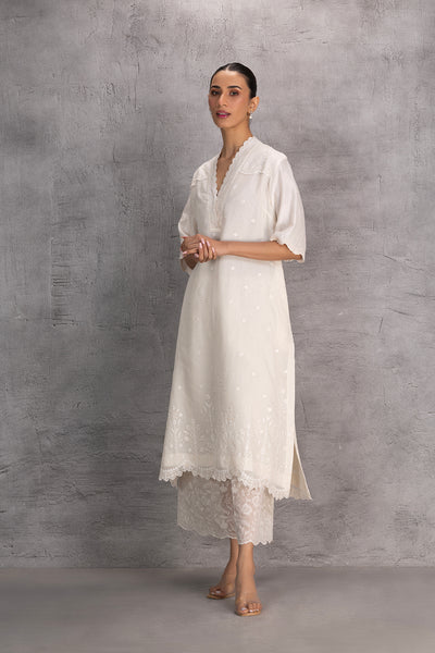 IVORY CHANDERI TUNIC (1 PC)