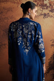 BLUE VISCOSE DUPION EMBROIDERED JACKET (TL-135A/JKT)