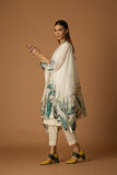 IVORY SILK ORGANZA DRESS WITH CHANDERI INNER (SV-15)