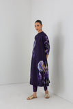 EGGPLANT PURPLE DUPION IRIS LILY PRINTED TUNIC (1 PC)