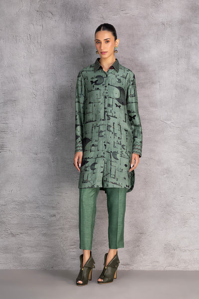 MILITARY GREEN DUPION SHIRT (1 PC)