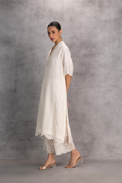 IVORY CHANDERI TUNIC (1 PC)