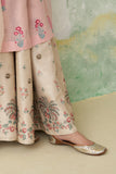 TOOSH & SOFT PINK DUPION PTD. WITH HAND KASHMIRI EMB. LEHENGA SET (4 PCS)