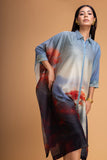 BLUES CHANDERI PRINTED KAFTAAN (1 PC)