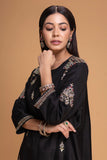 BLACK DUPION EMB. KURTA SET (3 PCS)