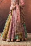 PINK & AQUA TISSUE EMB. LEHENGA SET(FB-05A) (4 PCS)