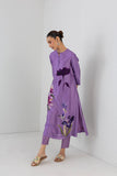 MIDNIGHT PLUM DUPION ORCHID PRINTED TUNIC (1 PC)