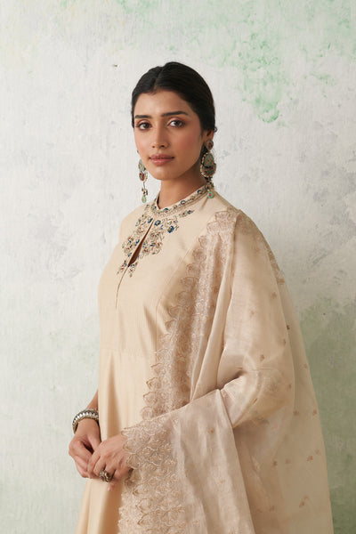 TOOSH CHANDERI EMB. KASHMIRA KURTA SET (3 PCS)