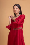 RED DUPION EMB. KURTA SET (2 PCS)