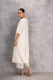 IVORY CHANDERI CHIKANKARI TUNIC (1 PC)