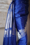 BLUE GAJI BUTI SILK SAREE (CHHAVI-28)