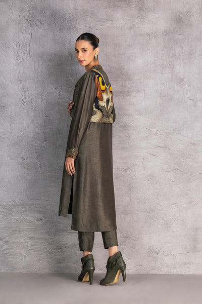 FOREST GREEN DUPION JACKET (1 PC)