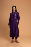 PURPLE DUPION EMB. KURTA (2 PCS)