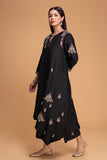 BLACK DUPION EMB. KURTA SET (3 PCS)