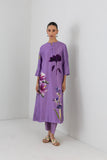 MIDNIGHT PLUM DUPION ORCHID PRINTED TUNIC (1 PC)