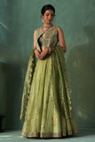 MINT TISSUE EMBROIDERED LEHENGA SET (4 PCS)