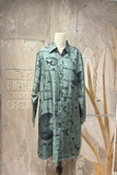 GREEN DUPION PRINTED TUNIC ( AJPC-17B) (1 PC)