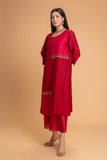 RED DUPION EMB. KURTA SET (2 PCS)