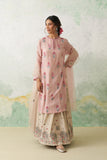 TOOSH & SOFT PINK DUPION PTD. WITH HAND KASHMIRI EMB. LEHENGA SET (4 PCS)