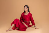 RED DUPION EMB. KURTA SET (2 PCS)
