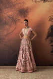 OLD ROSE EMB. MULTIKALI LEHENGA SET (EVO-10) (2 PCS)