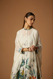 IVORY SILK ORGANZA DRESS WITH CHANDERI INNER (SV-15)