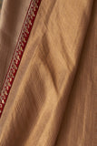 GOLD TISSUE SAREE WITH RED BORDER & UNSTITCHED BLOUSE (2 PCS)