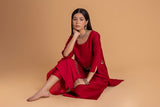 RED DUPION EMB. KURTA SET (2 PCS)