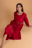 RED DUPION EMB. KURTA SET (2 PCS)