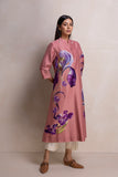 SALMON PINK SILK CHANDERI PRINTED TUNIC (1 PC)