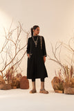 BLACK WOOLEN EMBROIDERED JACKET (1 PC)