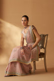 OLD ROSE TISSUE EMBROIDERED SAREE (SE-09)