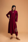 MAROON DUPION EMB. KURTA SET (2 PCS)