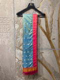 Marine Blue bananas silk woven dushala (DUS-90)