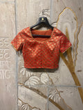 Tangerine brocade blouse (SK-32/BLS)