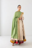 SAGE GREEN EMBROIDERED WOOLEN SHAWL (1 PC)