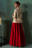 RED DUPION SKIRT (1 PC)