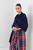 DEEP BLUE WOOLEN STOLE (1 PC)