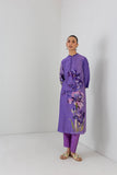 VIOLET FROST SHADED SILK CHANDERI FLORAL PRINTED TUNIC (1 PC)