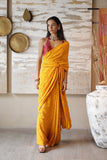 MUSTARD GAJI SILK BANDHANI SAREE (MTK-004/SRE)