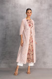 BLUSH FLORAL CHANDERI TUNIC WITH JACKET (1 PC)