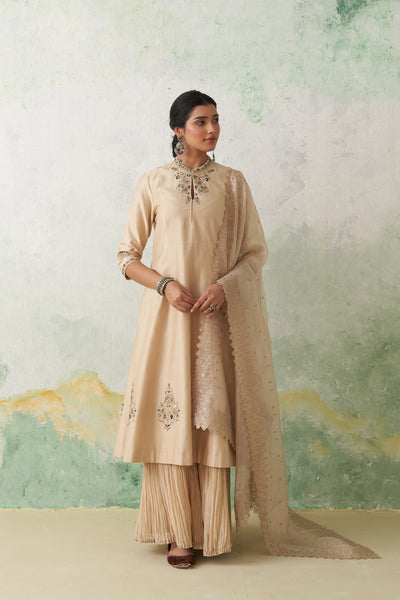 TOOSH CHANDERI EMB. KASHMIRA KURTA SET (3 PCS)