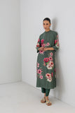 EUCALYPTUS SILK CHANDERI HIBISCUS PRINTED TUNIC (1 PC)