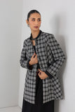 BLACK & WHITE CHEQUERED WOOLEN JACKET (1 PC)