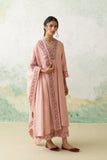 SOFT PINK CHANDERI EMB. KASHMIRA KURTA SET (3 PCS)