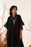 Black Woolen Kaftan With Multicoloured Border (Wln-05/kaf)