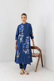 MIDNIGHT INDIGO SILK CHANDERI FLORAL PRINTED TUNIC (1 PC)