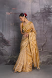 MUSTARD TISSUE SAREE (2 PCS)