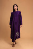 PURPLE DUPION EMB. KURTA SET (2 PCS)