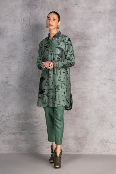 MILITARY GREEN DUPION SHIRT (1 PC)